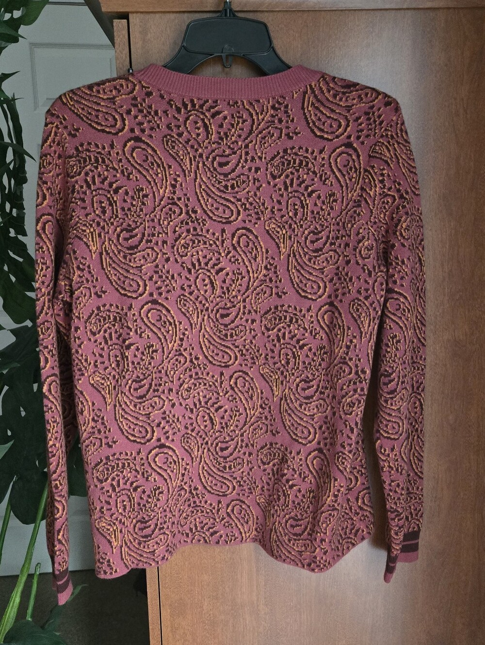 Paisley Crewneck Sweater - Raspberry - Picture 3 of 7